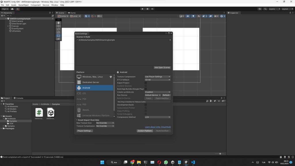 Unity WebRTC SDK Android