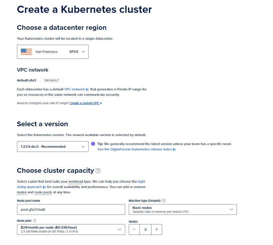 Kubernetes Cluster Creation