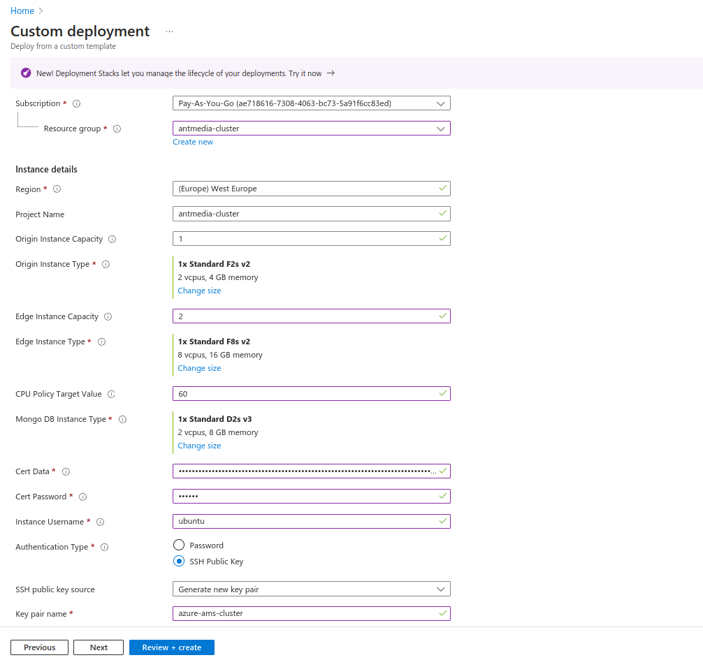 ams cluster in azure 3 2