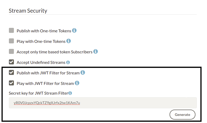 Ant Media Server JWT Stream Security Filter