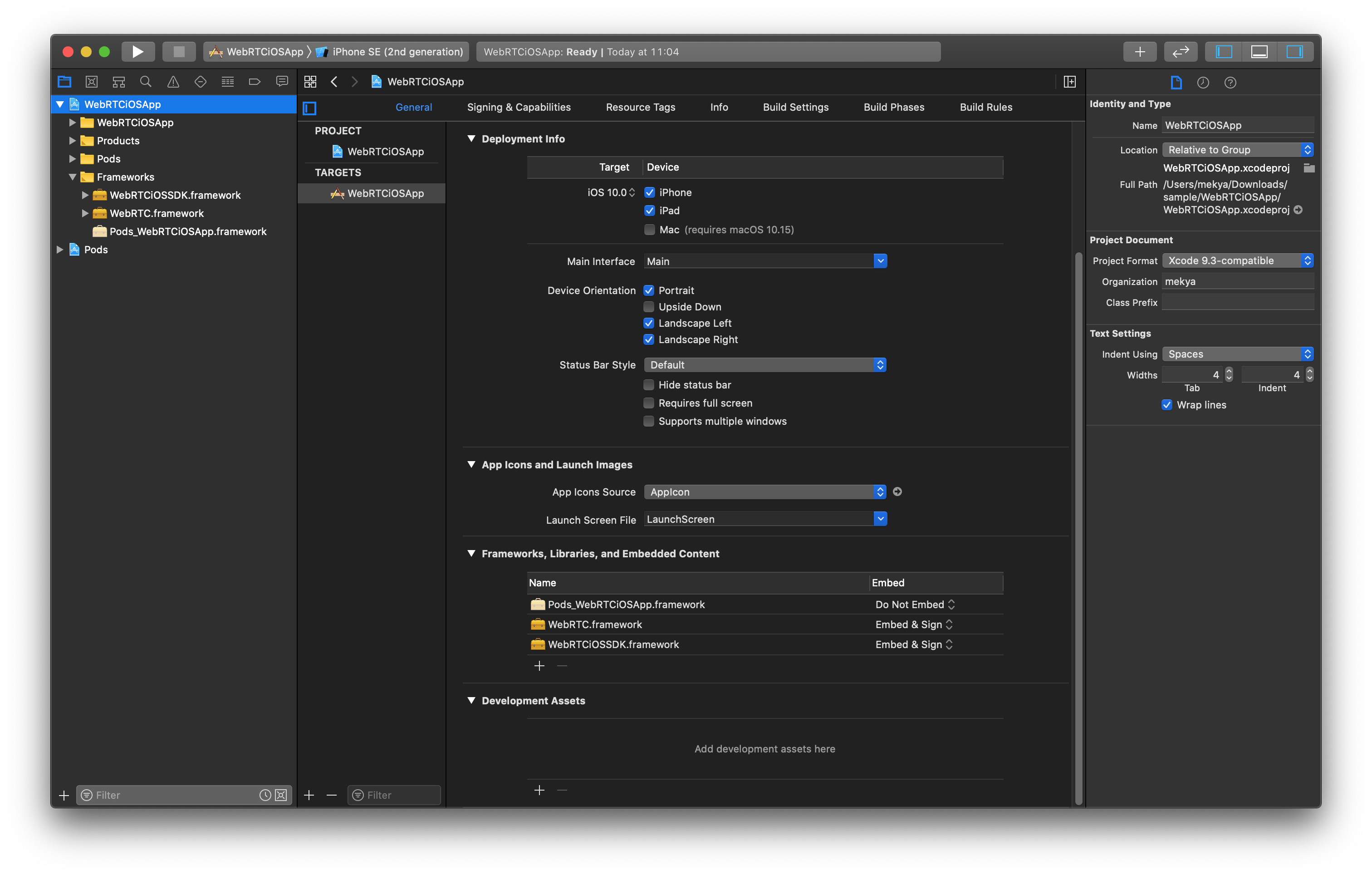 how to build WebRTC iOS App