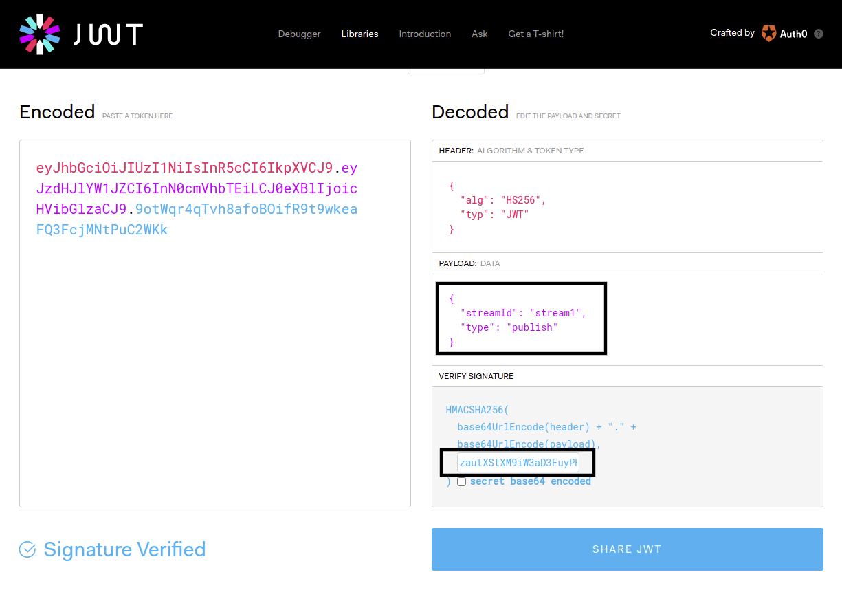 JWT Token parameters