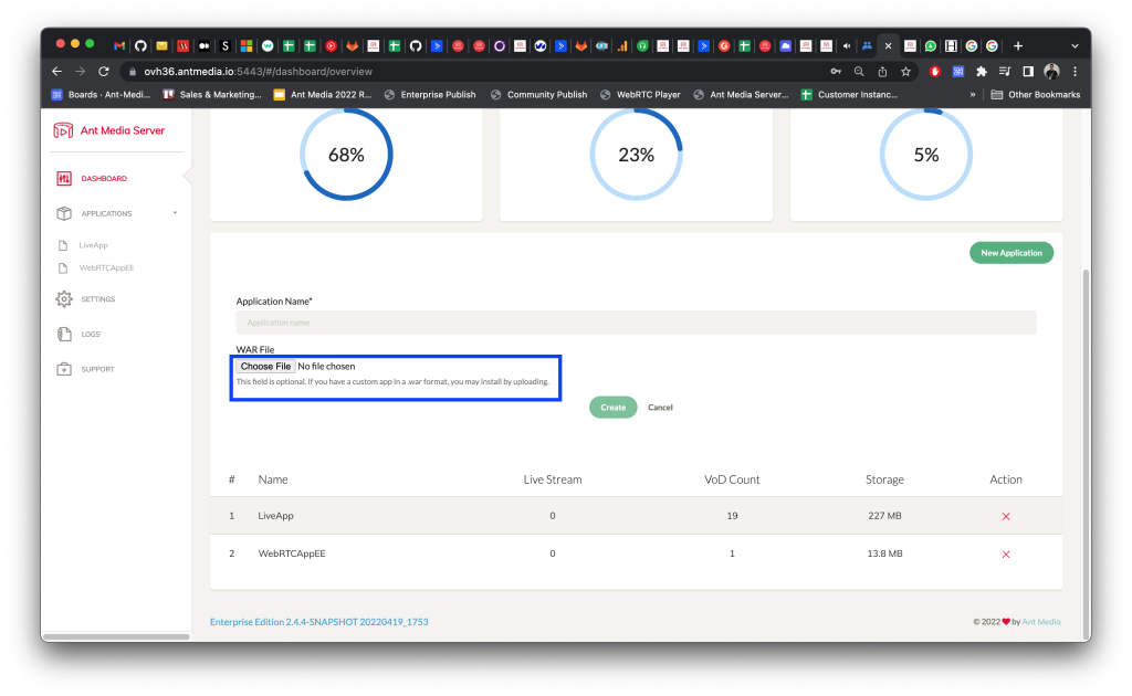 Ant Media Server Deploy Custom Application