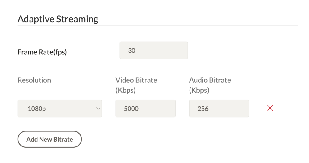 Ant Media Server Application Settings Adaptive Bitrate