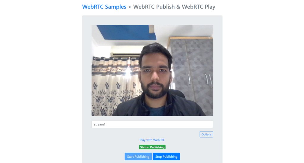 webrtc-sample-page