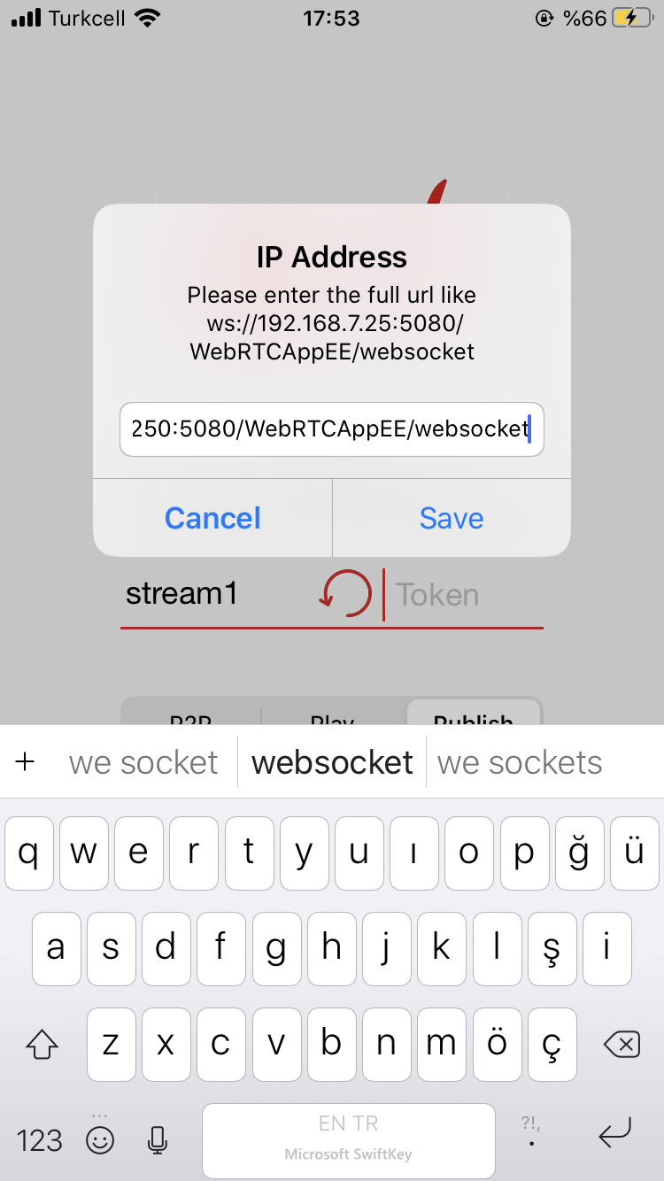 live streaming app ip address screen