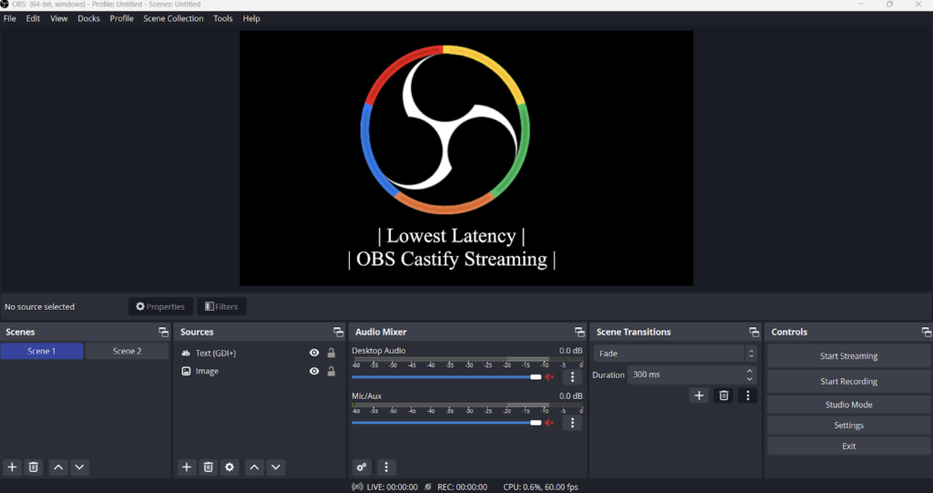 WebRTC OBS with RTC Studio plugin for ant media
