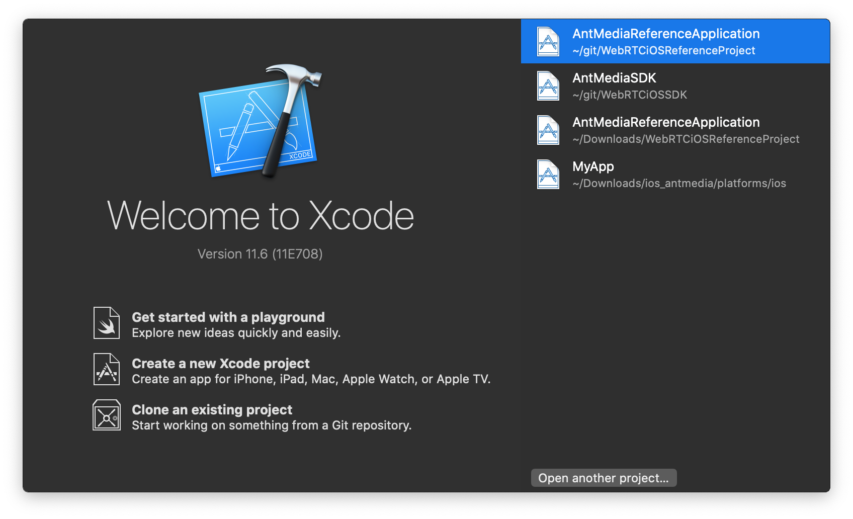 WebRTC streaming app development on Xcode